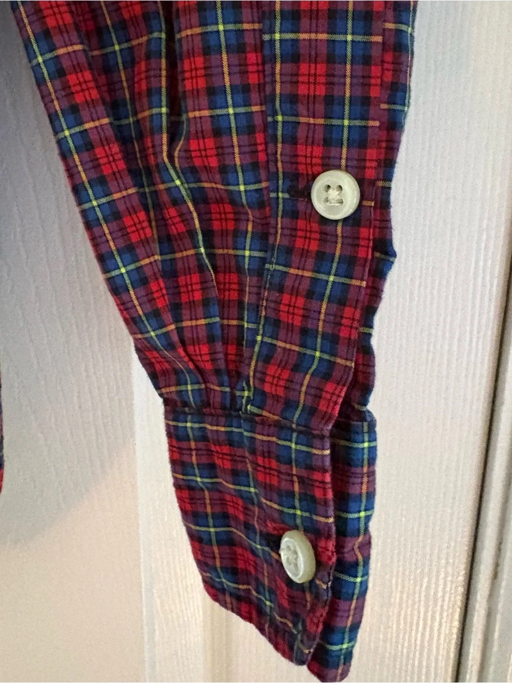 Ralph Lauren Boys Plaid Button Down Shirt Red Youth Medium (10-12) Cotton